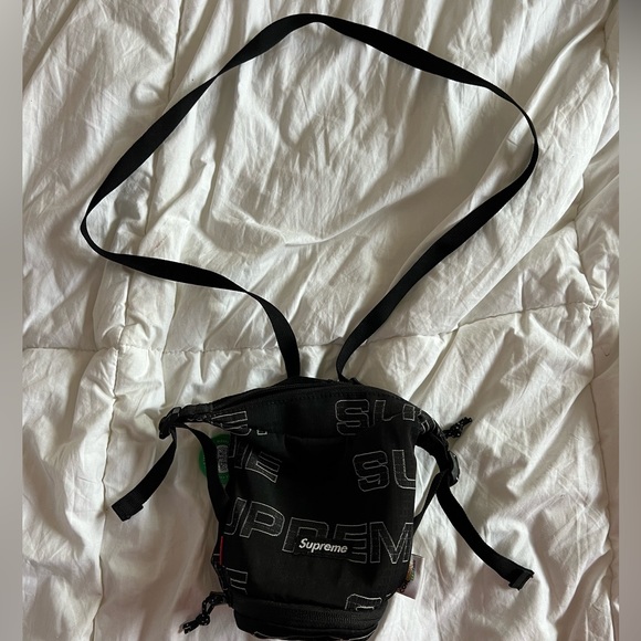 supreme neck pouch in black FW21